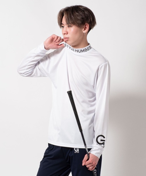BAYBLO tシャツ (SA) ドライ モックネック ロゴ 長袖 Tシャツ メンズ