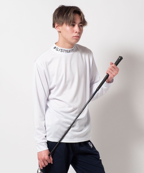 BAYBLO tシャツ (SA) ドライ モックネック ロゴ 長袖 Tシャツ メンズ