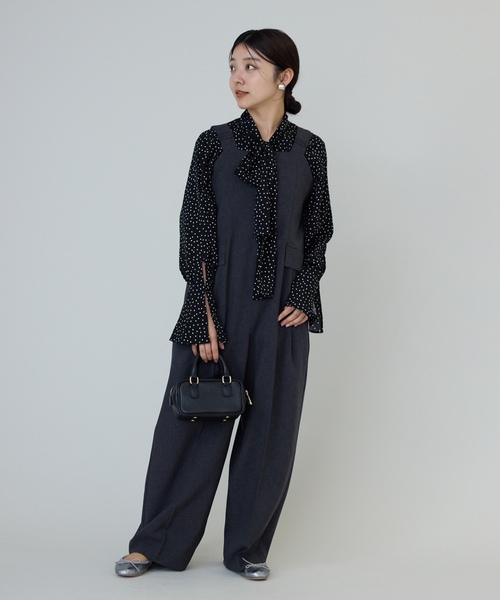「IENA」 「Torrazzo Donna」長袖ブラウス FREE ブラック レディースの画像