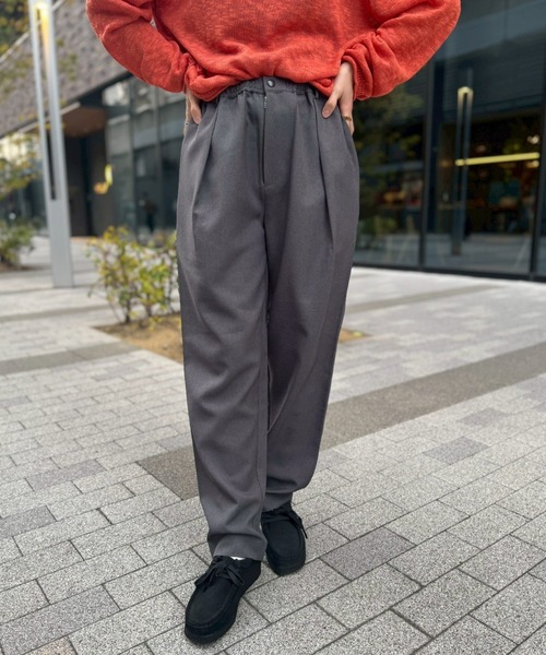 SOGLIA（ソリア） スラックス パンツ RELAXING MELANGE PANTS