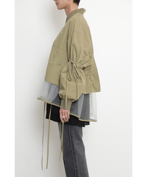 「OKIRAKU」 「ROSE BUD」ブルゾン ONE SIZE カーキ レディース_画像6