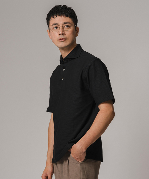 「EDIFICE」 半袖ポロシャツ MEDIUM ネイビー メンズ_画像5