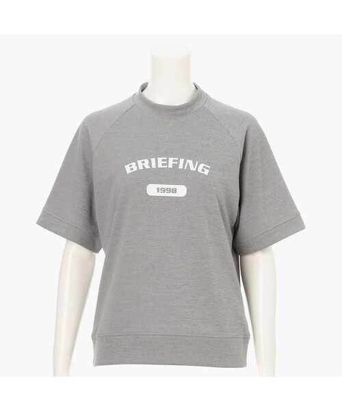 uvカット tシャツ 「BRIEFING GOLF／ブリーフィングゴルフ」WOMEN’S COLLEGE LOGO HIGHNECK RF レディースの画像