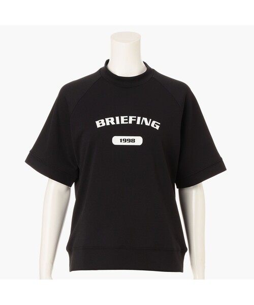 uvカット tシャツ 「BRIEFING GOLF／ブリーフィングゴルフ」WOMEN’S COLLEGE LOGO HIGHNECK RF レディースの画像