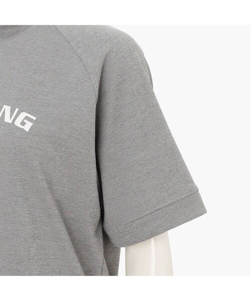 uvカット tシャツ 「BRIEFING GOLF／ブリーフィングゴルフ」WOMEN’S COLLEGE LOGO HIGHNECK RF レディースの画像
