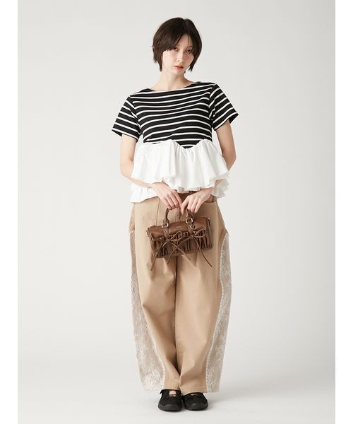 tシャツ 半袖 ペプラムボーダーTシャツ レディース | FURFUR | 11
