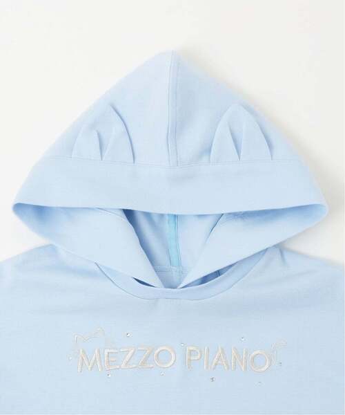 mezzo piano ワンピース チャームつき どうぶつ耳 半袖パーカ