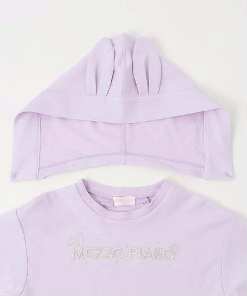 mezzo piano ワンピース チャームつき どうぶつ耳 半袖パーカ