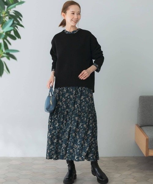 「URBAN RESEARCH ROSSO」 長袖ワンピース FREE グリーン レディース_画像7