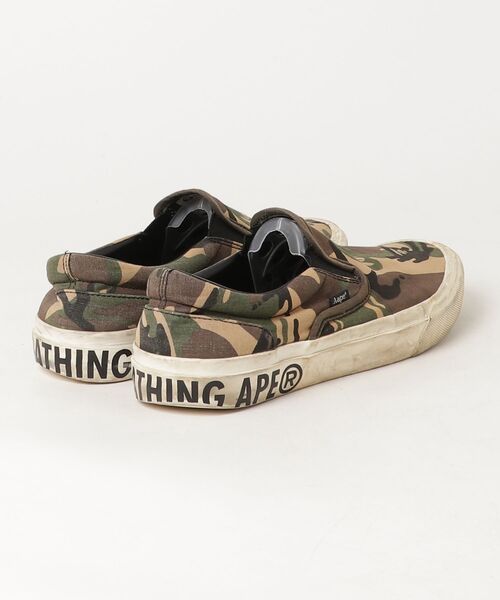 「AAPE BY A BATHING APE」 スリッポン 9 グリーン メンズ_画像2