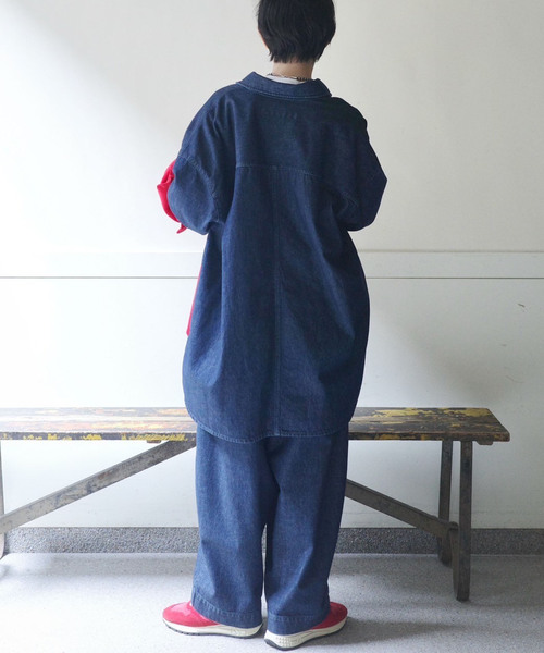 「JOURNAL STANDARD LUXE」 長袖シャツ - ネイビー レディース_画像5