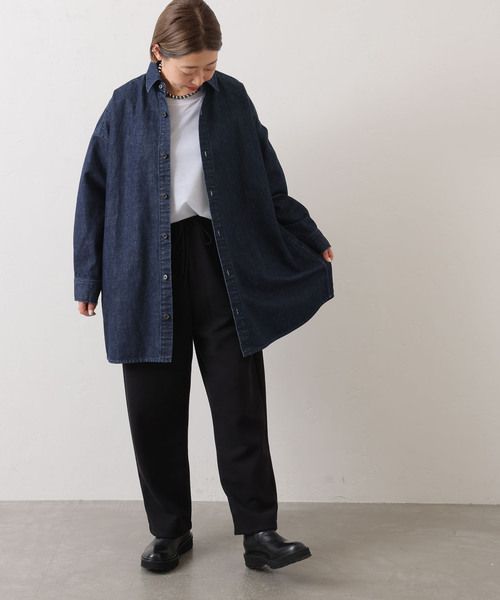 「JOURNAL STANDARD LUXE」 長袖シャツ - ネイビー レディース_画像9