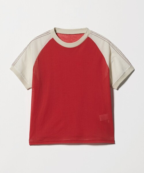 6 tシャツ 「6(ROKU)」コットンナイロン ショルダー ステッチ Tシャツ 