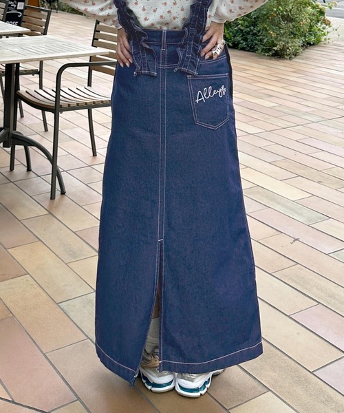 「Alley by w closet」 サロペットスカート FREE ブルー レディース_画像4