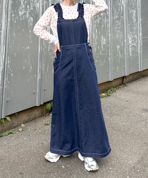 「Alley by w closet」 サロペットスカート FREE ブルー レディース_画像6
