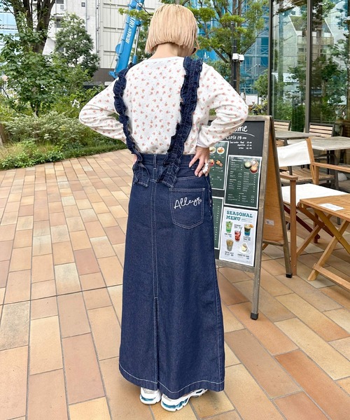 「Alley by w closet」 サロペットスカート FREE ブルー レディース_画像9
