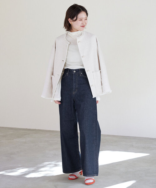 「SLOBE IENA」 デニムパンツ 36 ネイビー レディース_画像2