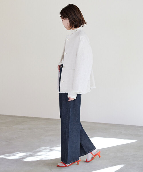 「SLOBE IENA」 デニムパンツ 36 ネイビー レディース_画像5