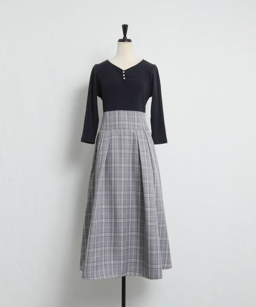 「tocco closet」 ドッキングワンピース M オフホワイト レディース_画像6