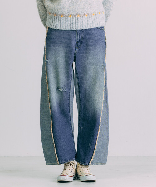 「Freada」 デニムパンツ MEDIUM ブルー レディース_画像2