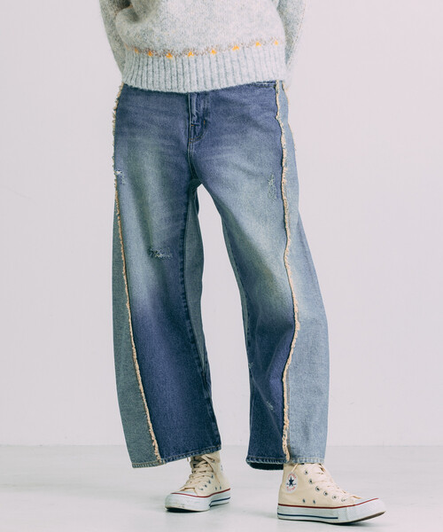 「Freada」 デニムパンツ MEDIUM ブルー レディース_画像6
