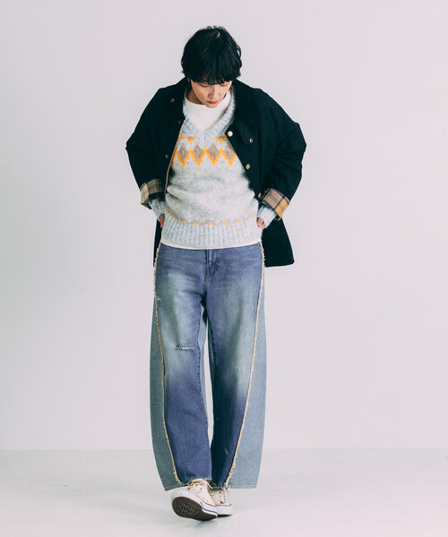 「Freada」 デニムパンツ MEDIUM ブルー レディース_画像8
