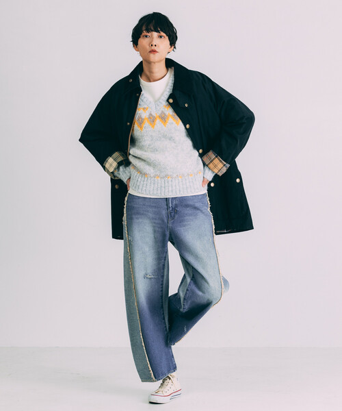 「Freada」 デニムパンツ MEDIUM ブルー レディース_画像9
