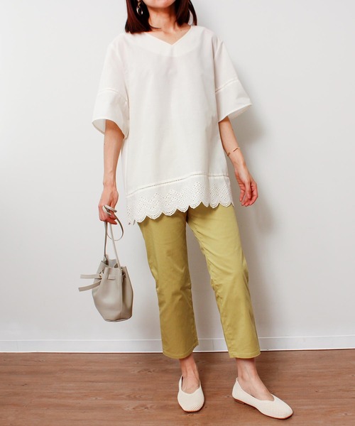 「MB mint breeze」 パンツ LL キャメル レディース_画像3