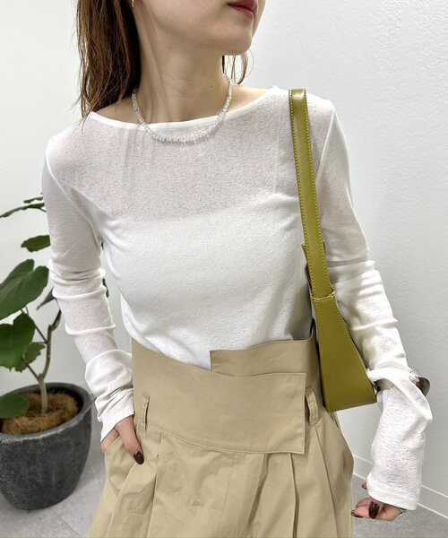 「mystic」 長袖カットソー FREE ピンク レディース_画像2