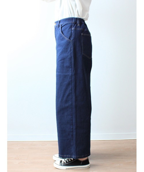 「MB mint breeze」 デニムパンツ LL ブルー レディース_画像7