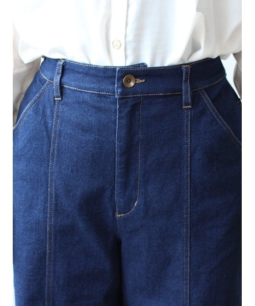 「MB mint breeze」 デニムパンツ LL ブルー レディース_画像9