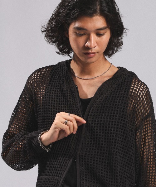 RAGEBLUE（レイジブルー） パーカー LOOSE MESH ZIP-UP HOODIE/ルーズ