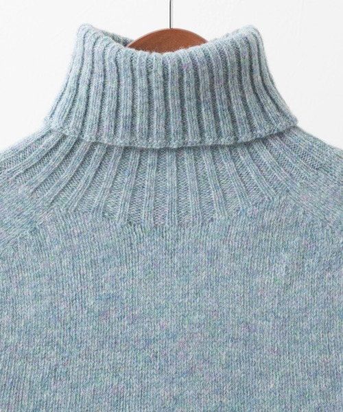 ハーレーオブスコットランド ウール100％ タートルネックニットセーター 洗える 初売りセール) ハーレーオブスコットランド Harley of scotland