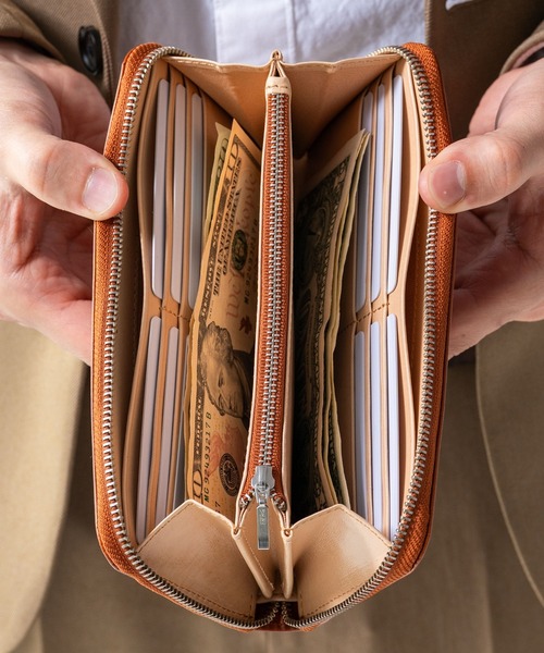 MURA（ムラ） 財布 イタリアンレザー YKKラウンドファスナー