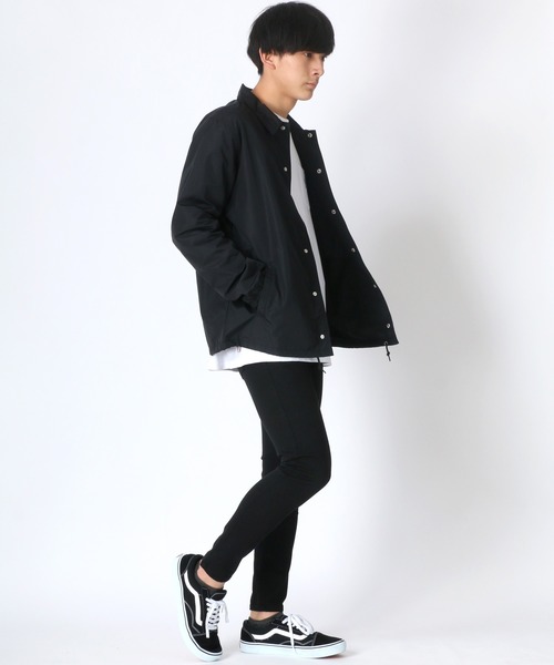チャンピオン　ナイロン　コーチ　ジャケット　黒 Champion（チャンピオン） ナイロンジャケット COACH JACKET/コーチ
