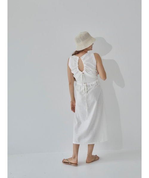コットン ワンピース back gather tie dress ZOZOTOWN PayPayモール店 - 通販 - PayPayモール になってい