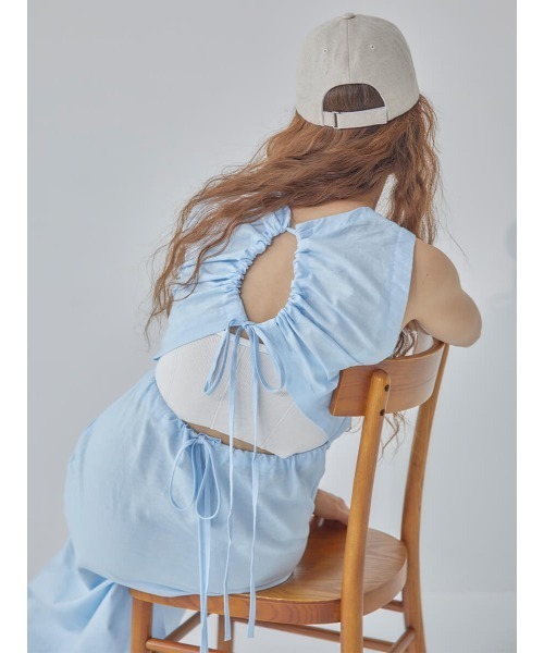 コットン ワンピース back gather tie dress ZOZOTOWN PayPayモール店 - 通販 - PayPayモール になってい