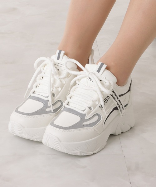Lace Ladies（レースレディース） スニーカー リフレクター付 厚底