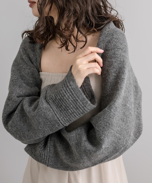 カーディガン マルチWAYニットボレロ レディース | mystic | 06