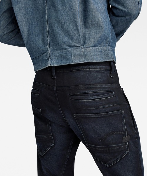 D-STAQ ダークブルーデニム 3D スリムフィット G-STAR RAW（ジースターロゥ）の「D-STAQ 3D SLIM JEANS/スリム