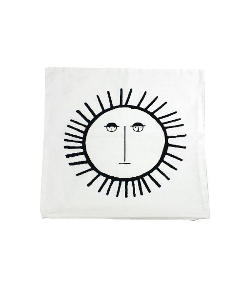 ♡クッションカバー/COCOブラックロゴ/新品 Kahiko】ハワイアンさがら刺繍クッションカバー[品番