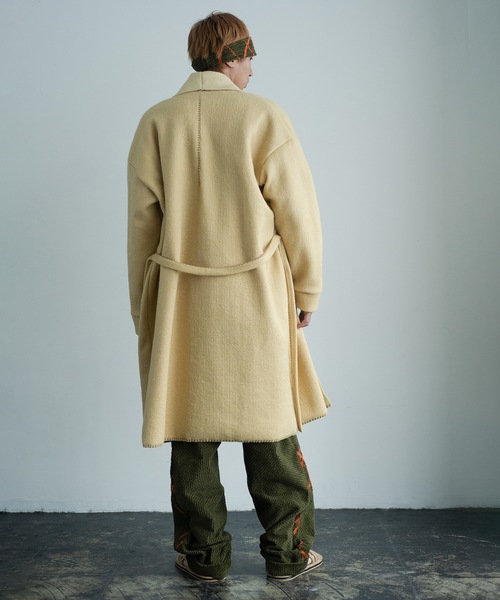 RYU ノーカラーコート コート needle work gown coat メンズ 