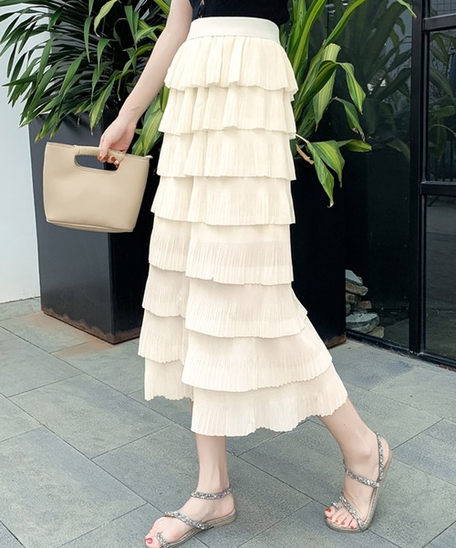 Dewlily スカート ティアードフリルスカート : ZOZOTOWN Yahoo!店