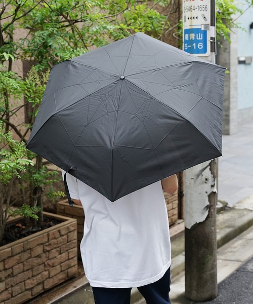 【新品】アンテプリマ　日傘　ダマスコ柄　晴雨兼用　折りたたみ傘　ブラック DETAIL（ディテール） スマホショルダー 日傘 折りたたみ傘 折り畳み