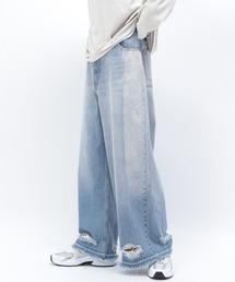 nobu31　定価¥25,300 リメイク風デニムパンツ Anui ジーンズ デニム デニムパンツ 「UNISEX」リメイクダメージ