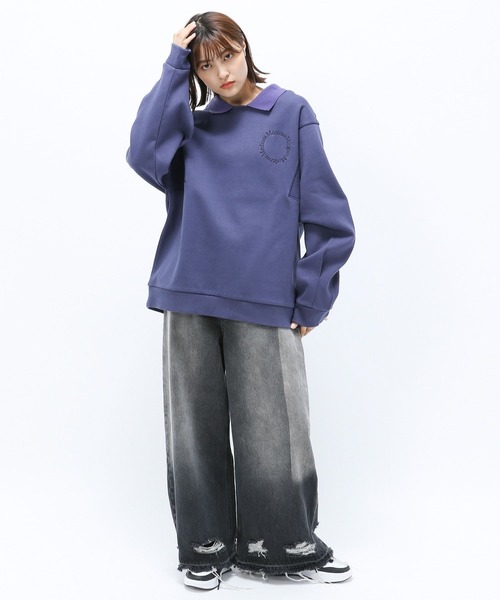 【古着リメイク】スウェット×デニムパンツ Anui ジーンズ デニム デニムパンツ 「UNISEX」リメイクダメージ