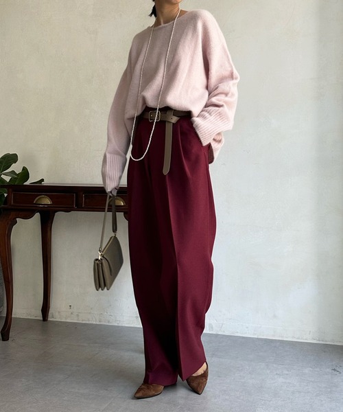 DouDou FURウール前後2WAYプルオーバー　ニット DouDou ニット FURウール前後2WAYプルオーバー レディース