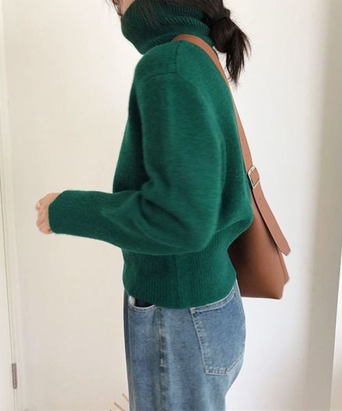 Dewlily ニット セーター タートルネックセーター レディース