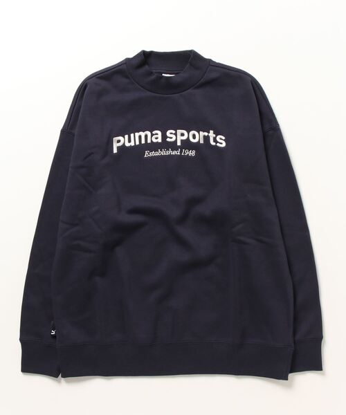 トレーナー スウェット PUMA プーマ W TEAM CREW FL SWEAT 625215 16NEW NAVY レディース