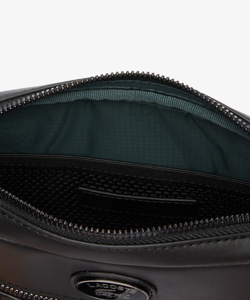 LACOSTE ショルダーバッグ モノグラム レザーモノグラム